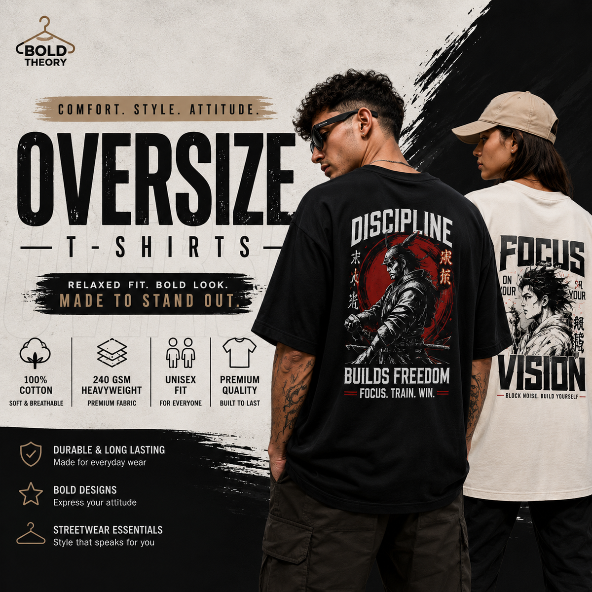 Oversized T-Shirts | Premium Graphic & Streetwear Tees | BoldTheory