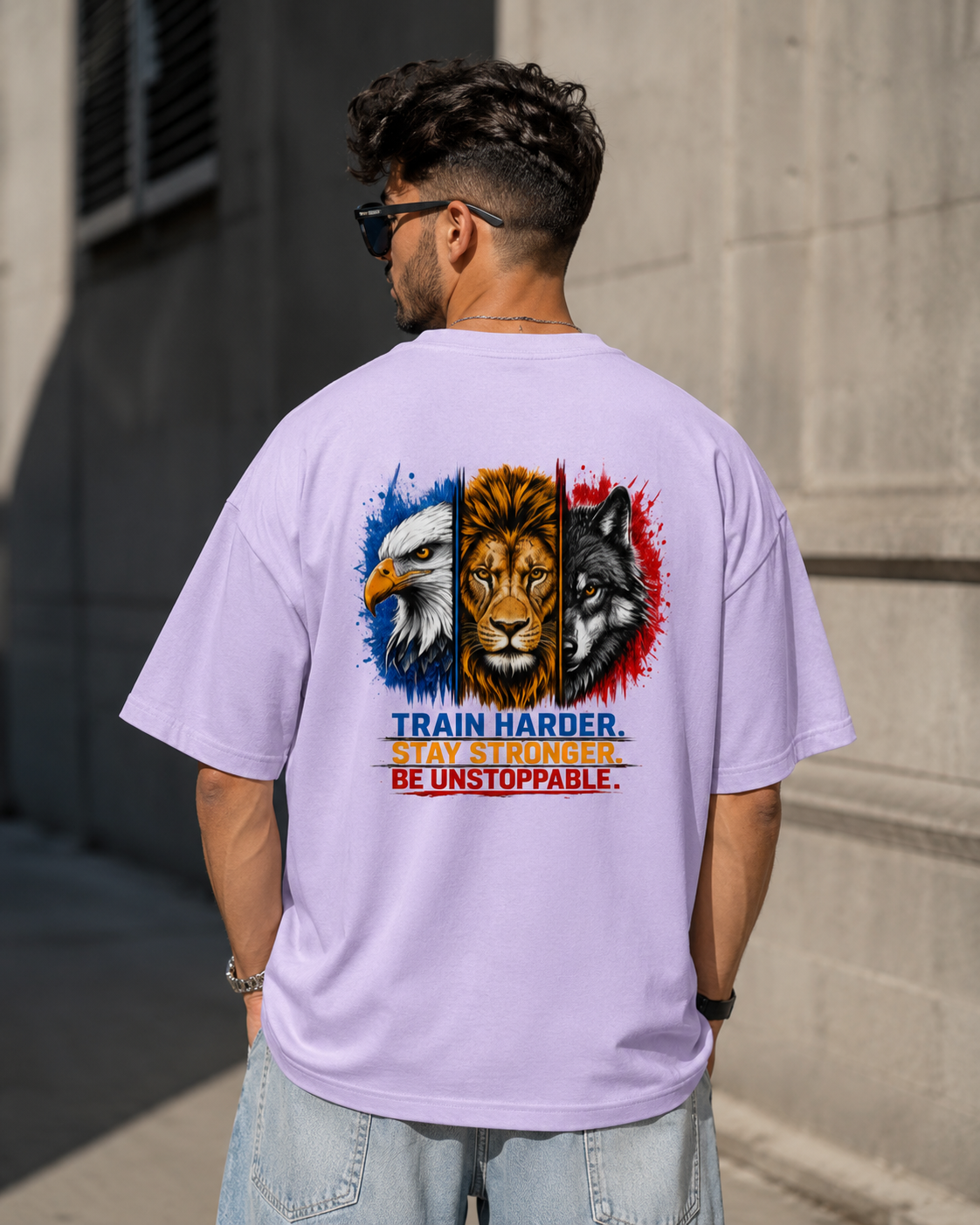 Train Harder. Stay Stronger. Be Unstoppable. – Unisex Oversized Classic T-Shirt