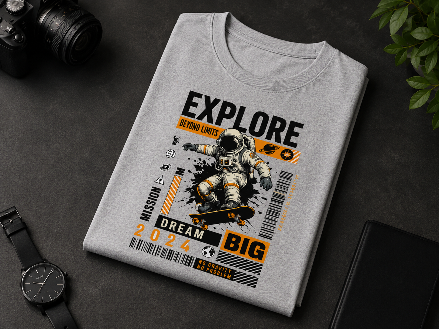 Explore Beyond Limits – Unisex Oversized Classic T-Shirt 🚀
