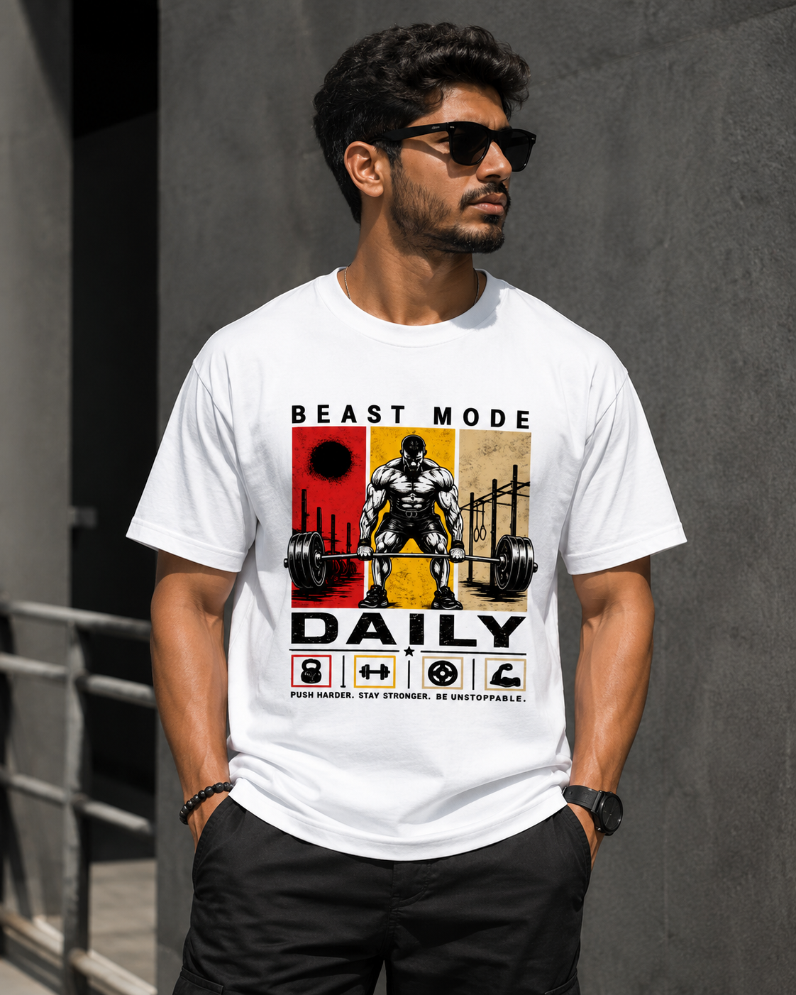 BEAST MODE DAILY – Premium Graphic Cotton T-Shirt