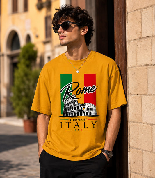 Premium Rome – Italy Eternal City Printed Unisex Oversized Classic T-Shirt