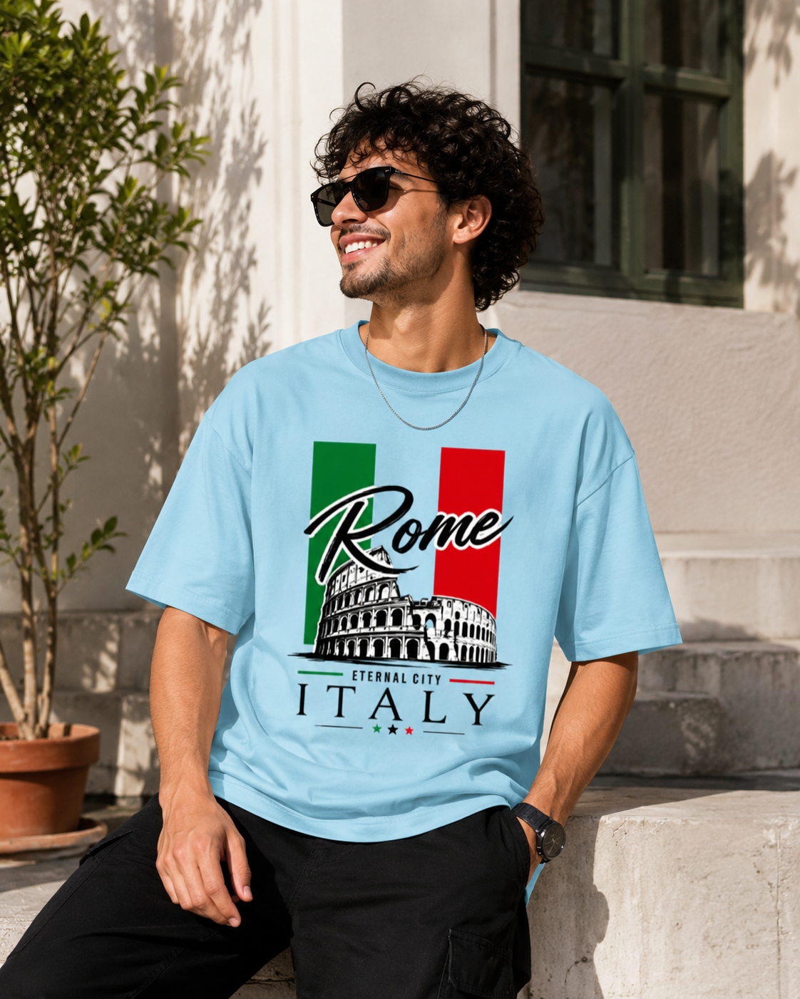 Premium Rome – Italy Eternal City Printed Unisex Oversized Classic T-Shirt