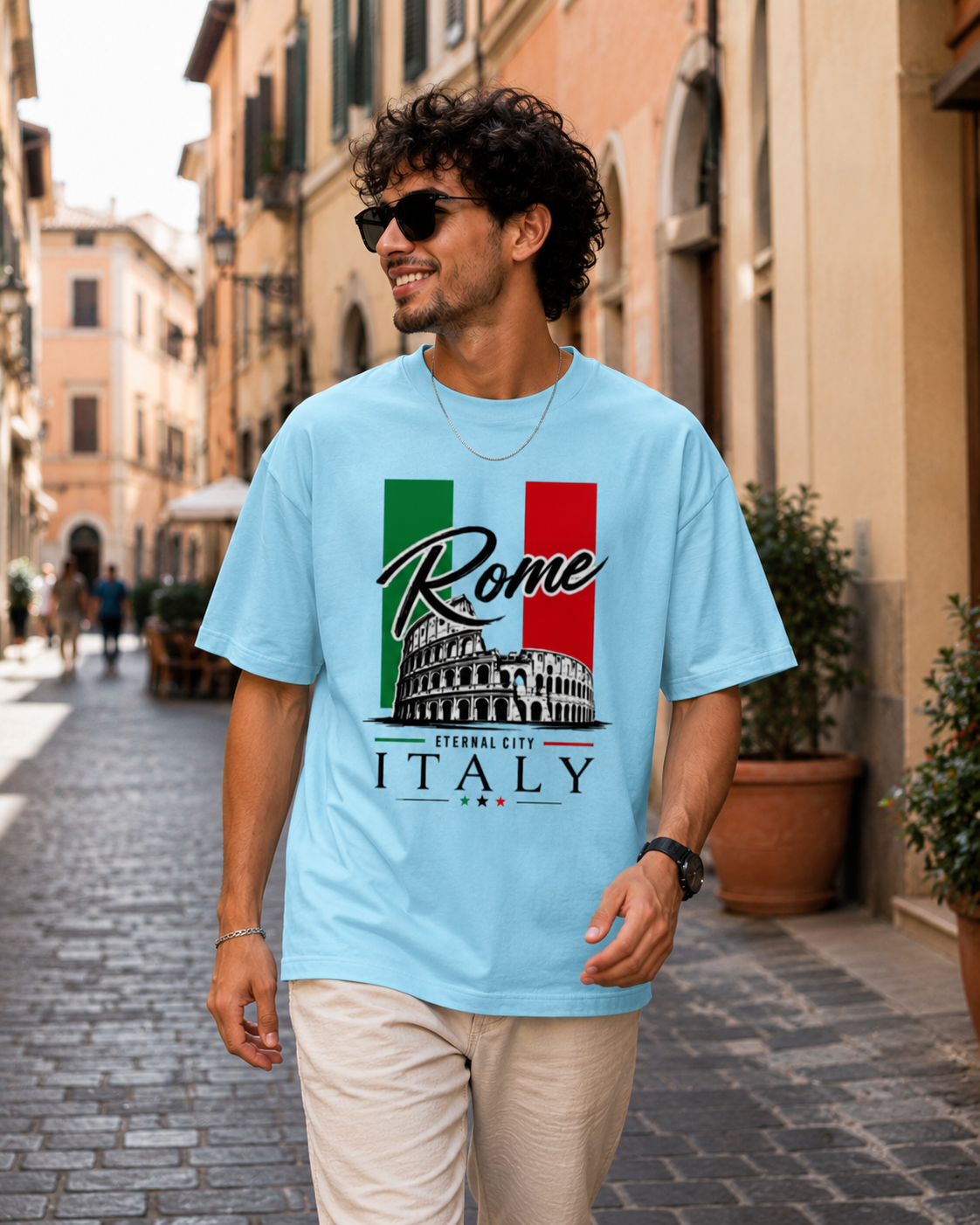 Premium Rome – Italy Eternal City Printed Unisex Oversized Classic T-Shirt