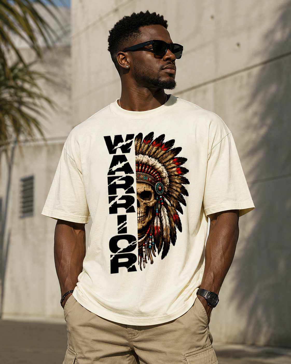 Warrior Printed – Unisex Oversized Classic T-Shirt ⚔️
