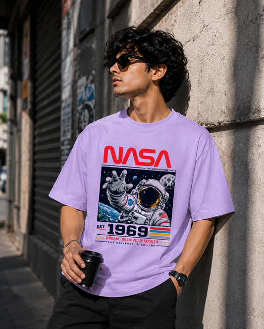 NASA Inspired Spacemen Printed – Unisex Oversized Classic T-Shirt
