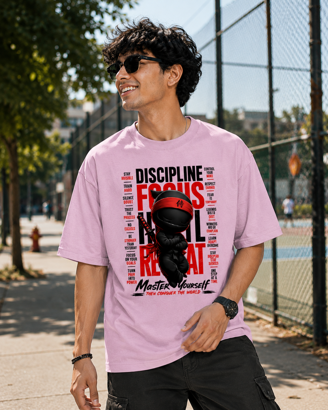 NINJA – Discipline Focus Printed Unisex Oversized Classic T-Shirt