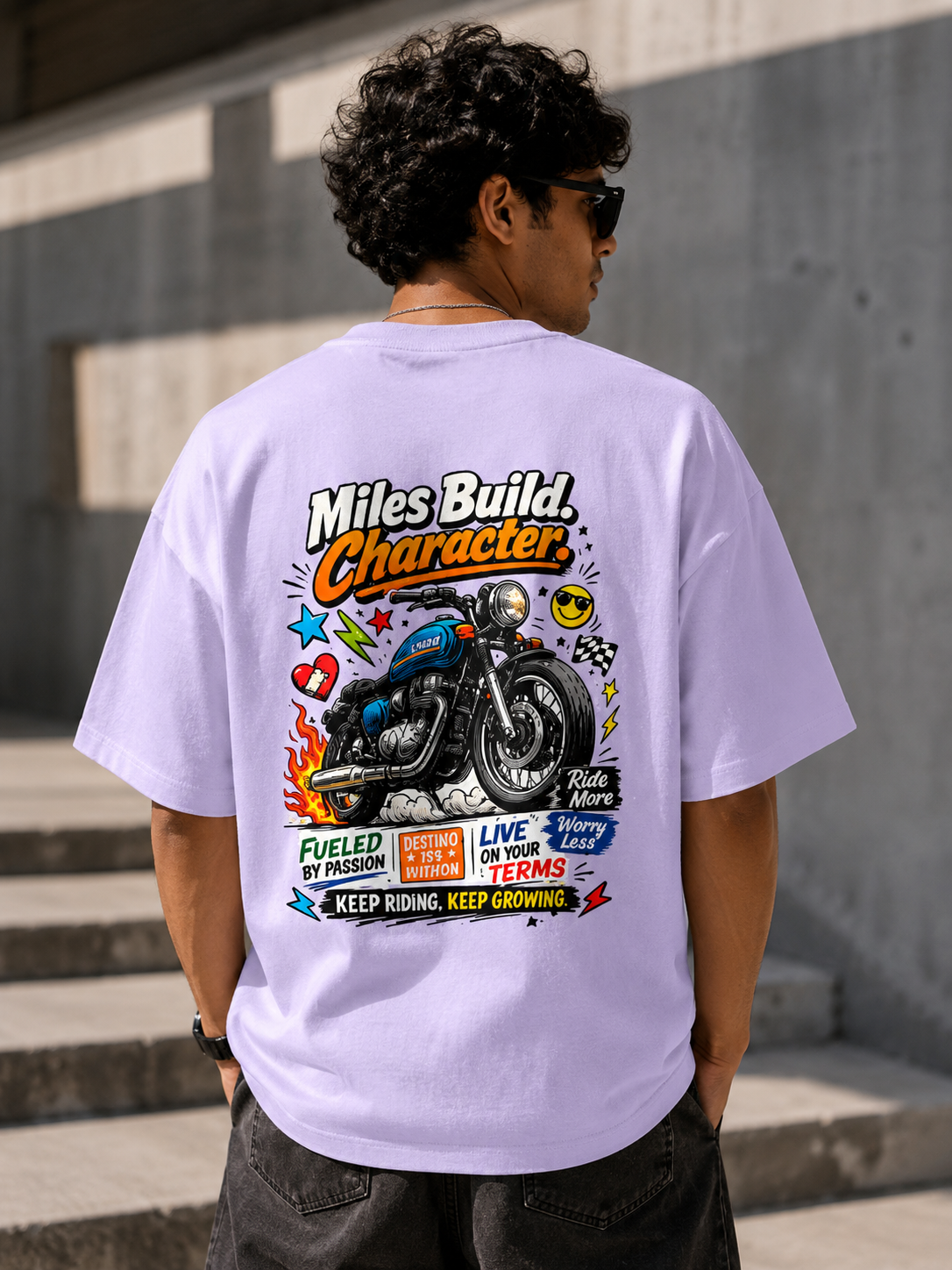 Miles Built Character Unisex Terry Oversized Tee