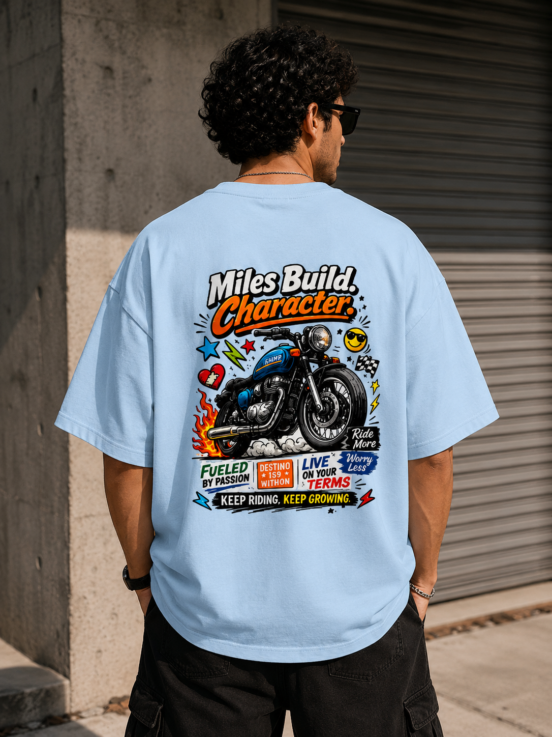 Miles Built Character Unisex Terry Oversized Tee