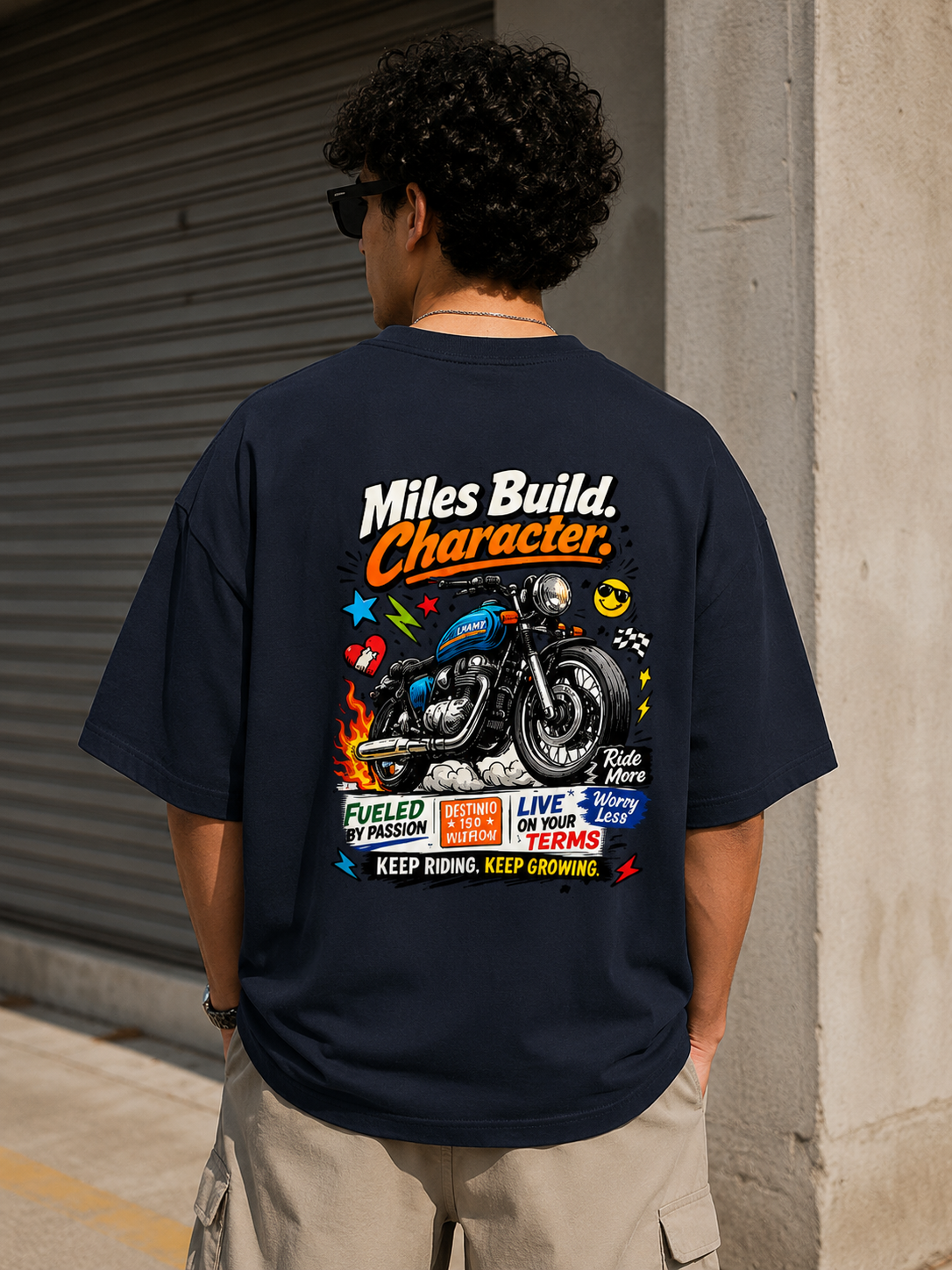 Miles Built Character Unisex Terry Oversized Tee