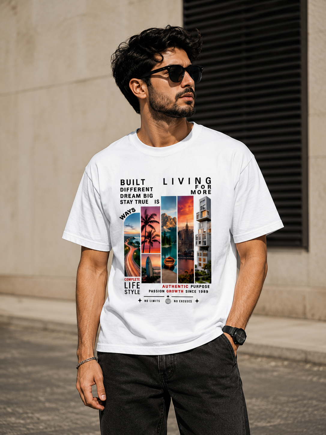 Built Different | Unisex Standard Crew T-Shirt | Motivational Graphic Tee | 100% Cotton 180 GSM