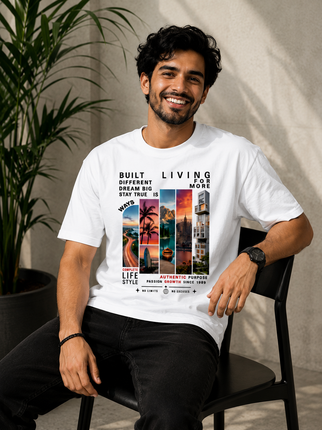 Built Different | Unisex Standard Crew T-Shirt | Motivational Graphic Tee | 100% Cotton 180 GSM