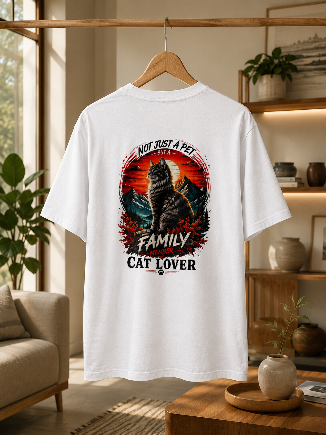 Cat Lover | Unisex Standard Crew T-Shirt | Cute Cat Graphic Tee | 100% Cotton 180 GSM