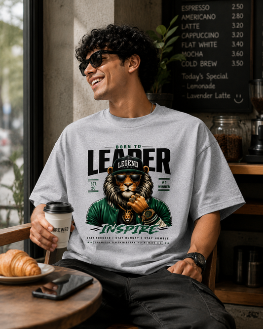 Born To Be A Leader – Unisex Oversized Classic T-Shirt