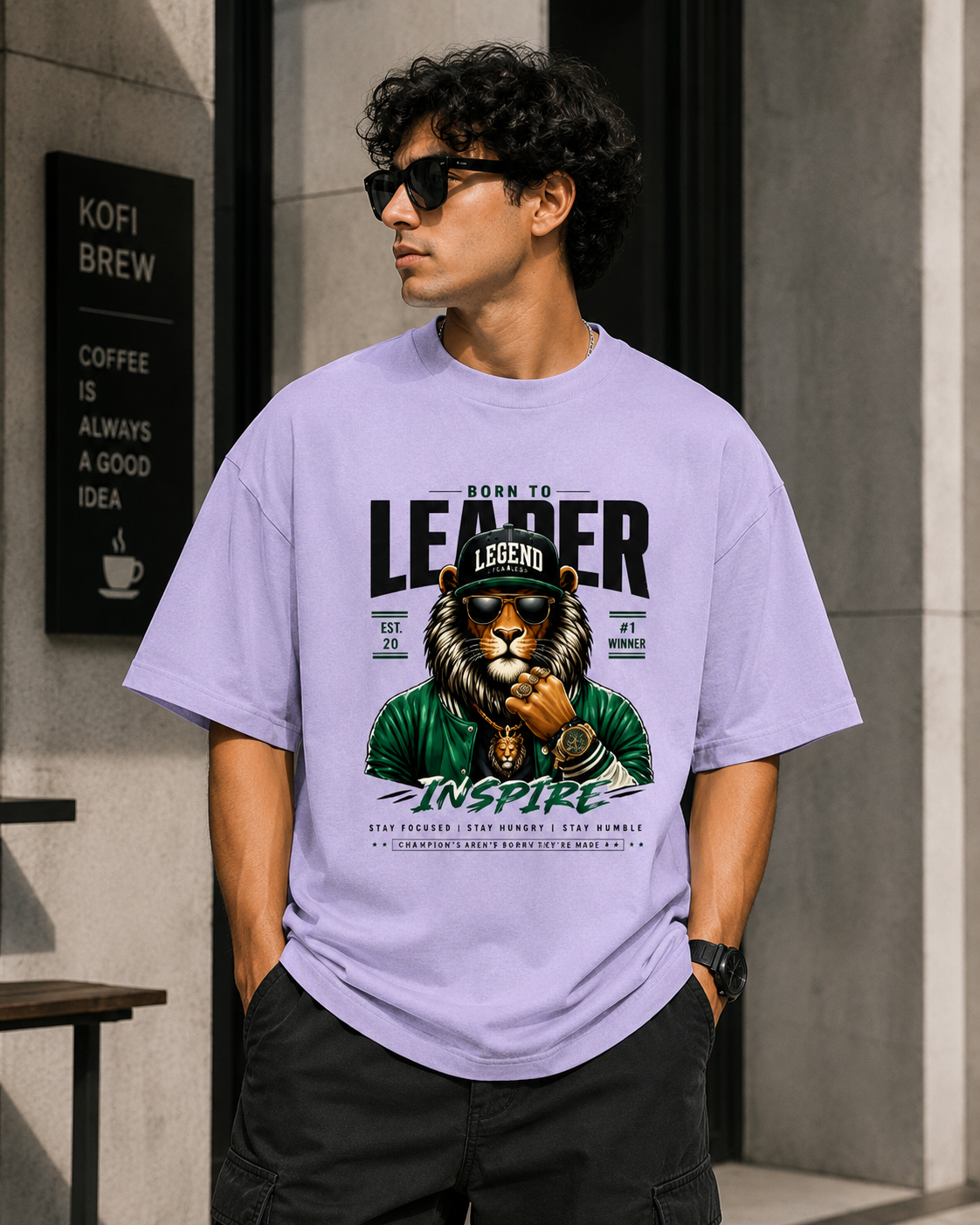 Born To Be A Leader – Unisex Oversized Classic T-Shirt