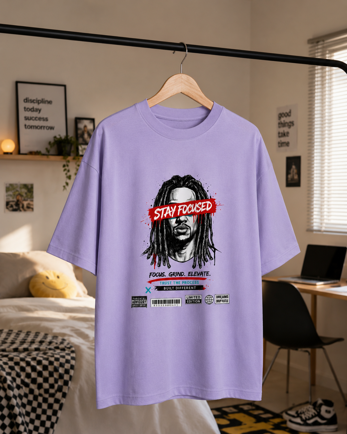 Stay Focused Unisex Oversized Classic T-Shirt
