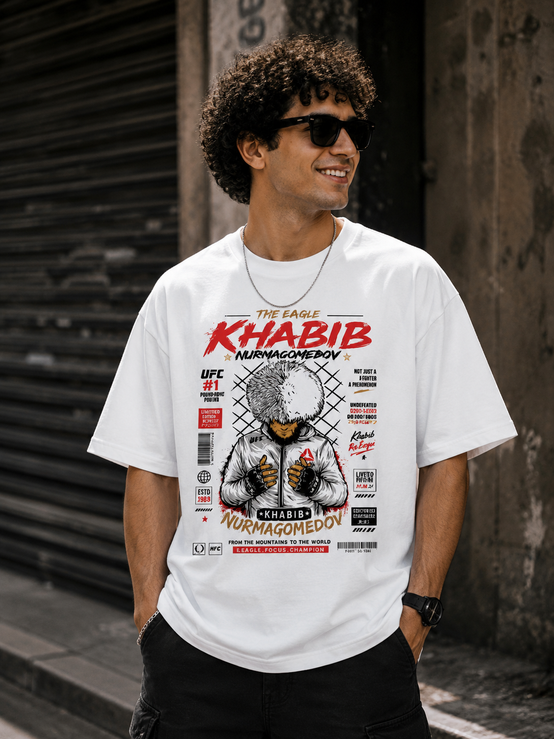 The Eagle — Khabib Unisex Oversized Classic T-Shirt