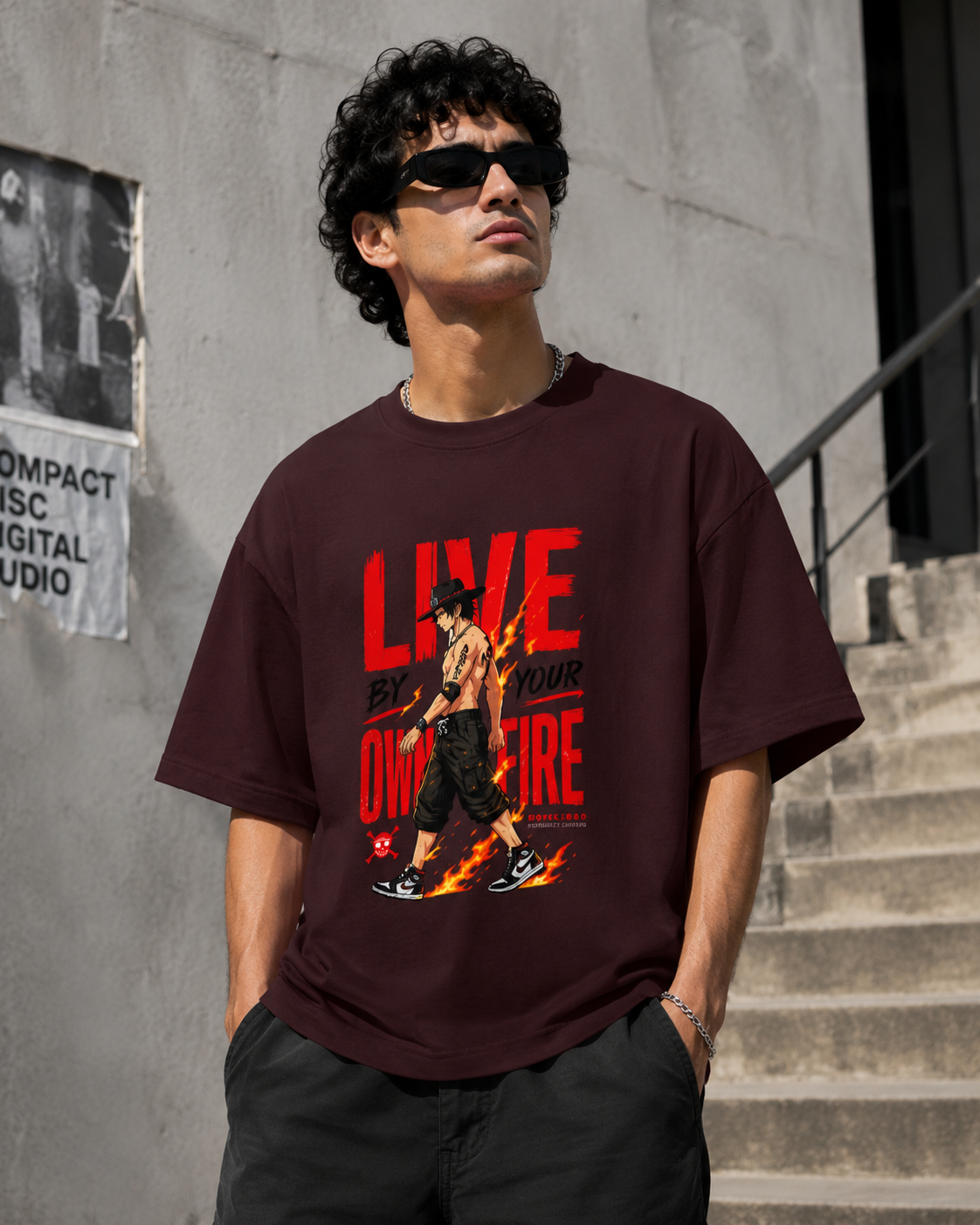Live By Your Own Fire Unisex Oversized Classic T-Shirt