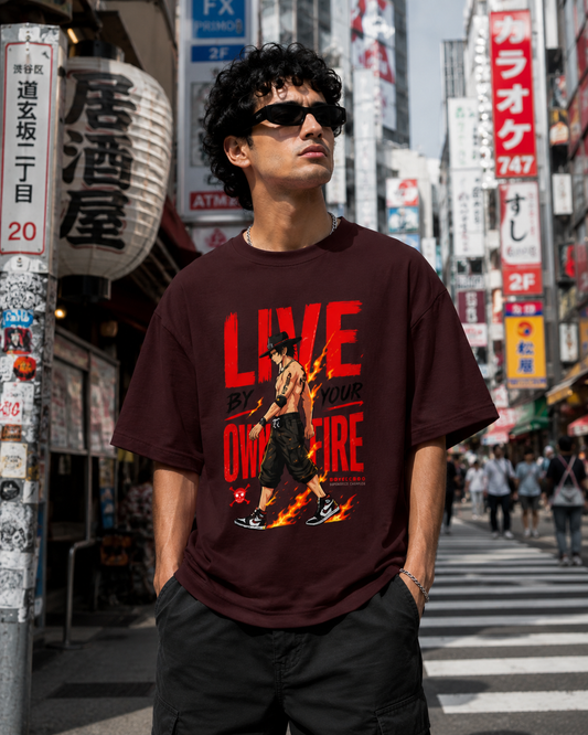 Live By Your Own Fire Unisex Oversized Classic T-Shirt