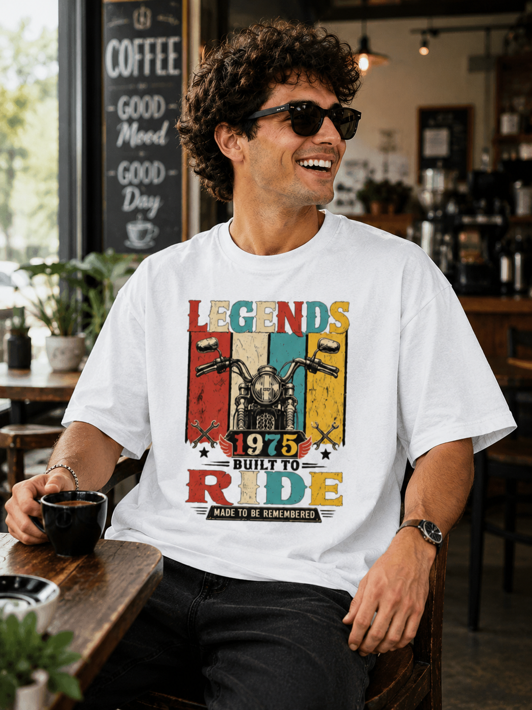 Legend — Built To Ride Bike Unisex Oversized Classic T-Shirt