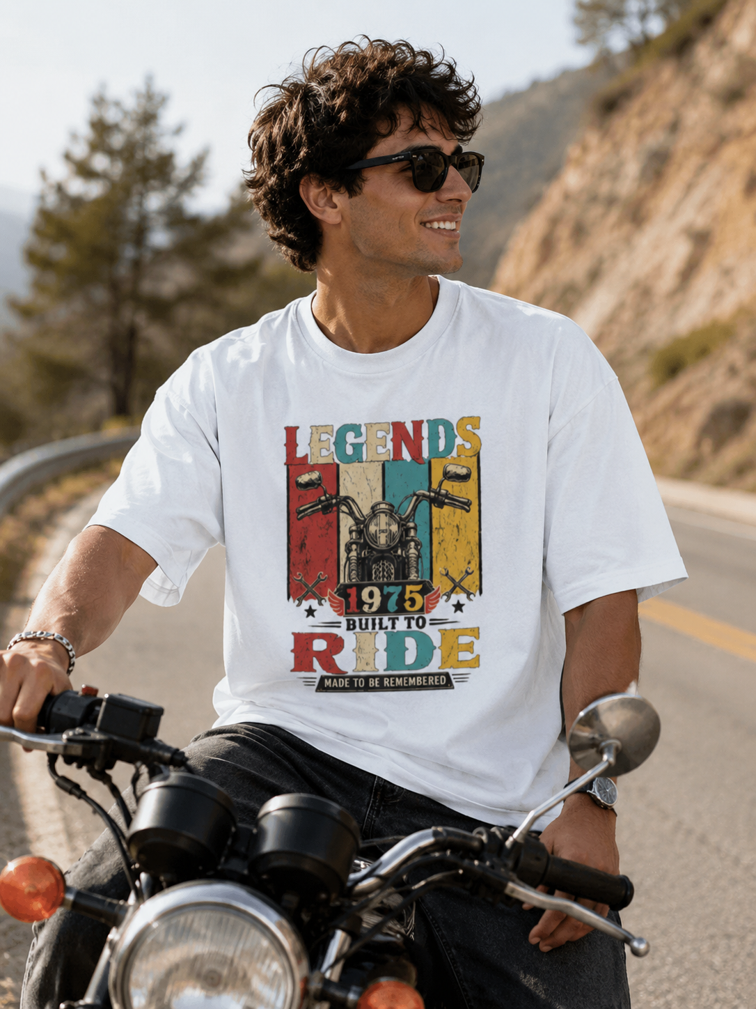 Legend — Built To Ride Bike Unisex Oversized Classic T-Shirt