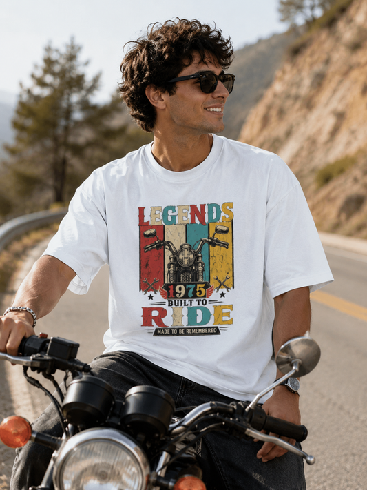 Legend — Built To Ride Bike Unisex Oversized Classic T-Shirt