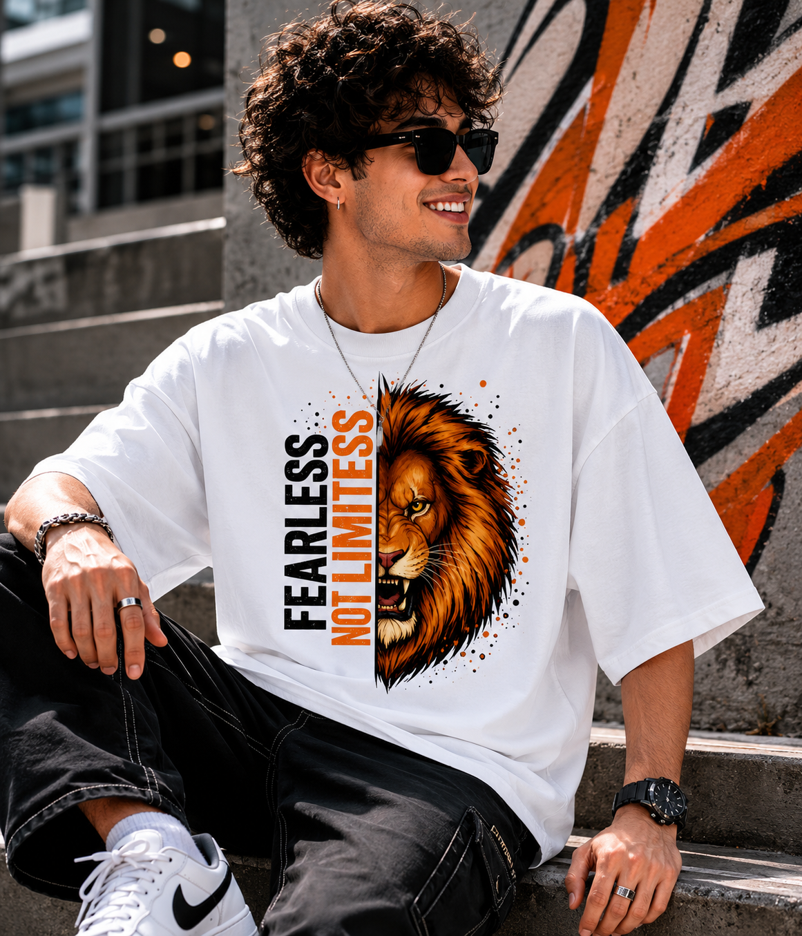 Fearless Not Limitless Unisex Oversized Classic T-Shirt