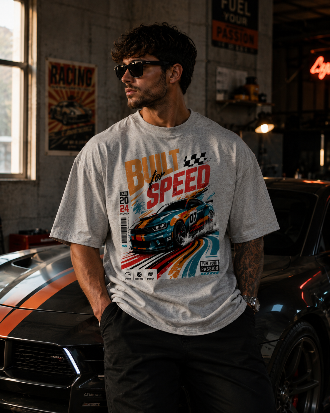 Built For Speed Unisex Oversized Classic T-Shirt