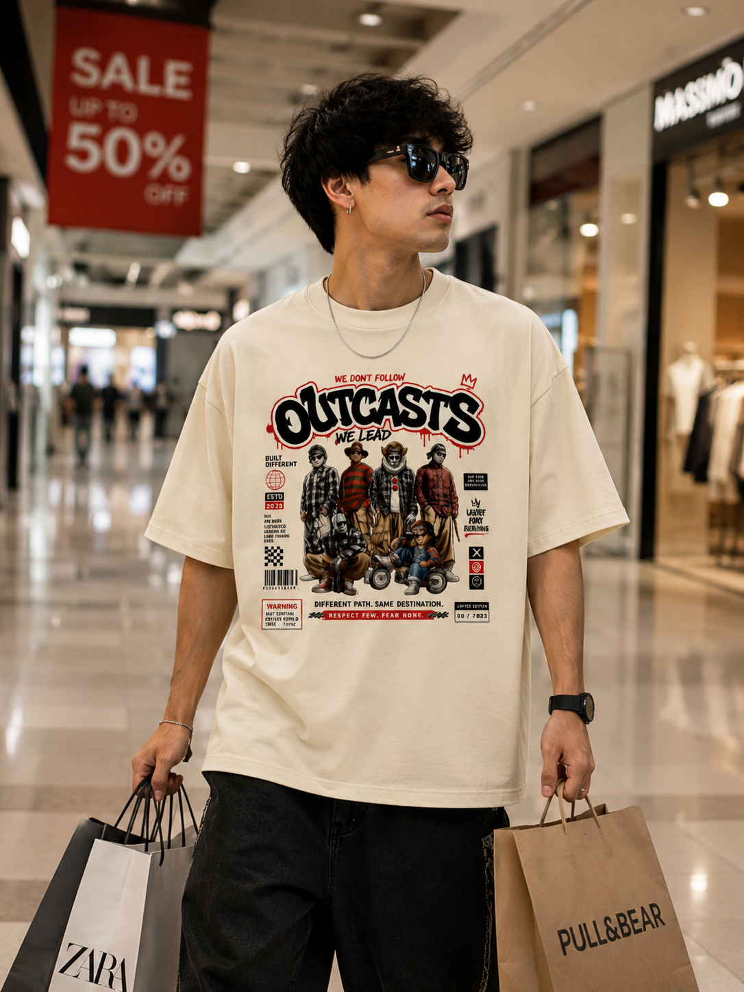 Outcast Unisex Oversized Classic T-Shirt