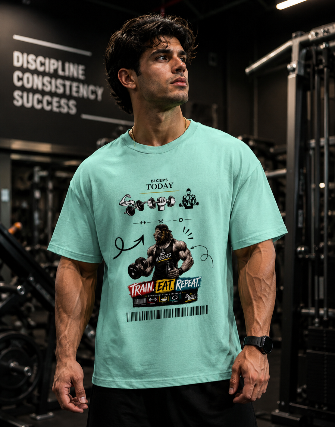 Biceps Today Fire Unisex Oversized Classic T-Shirt