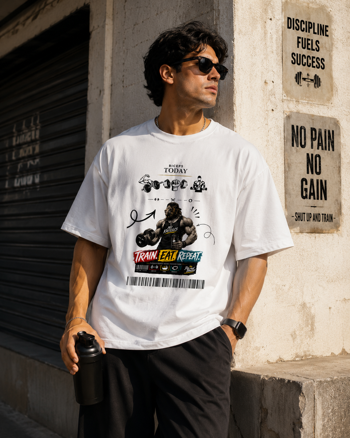 Biceps Today Fire Unisex Oversized Classic T-Shirt
