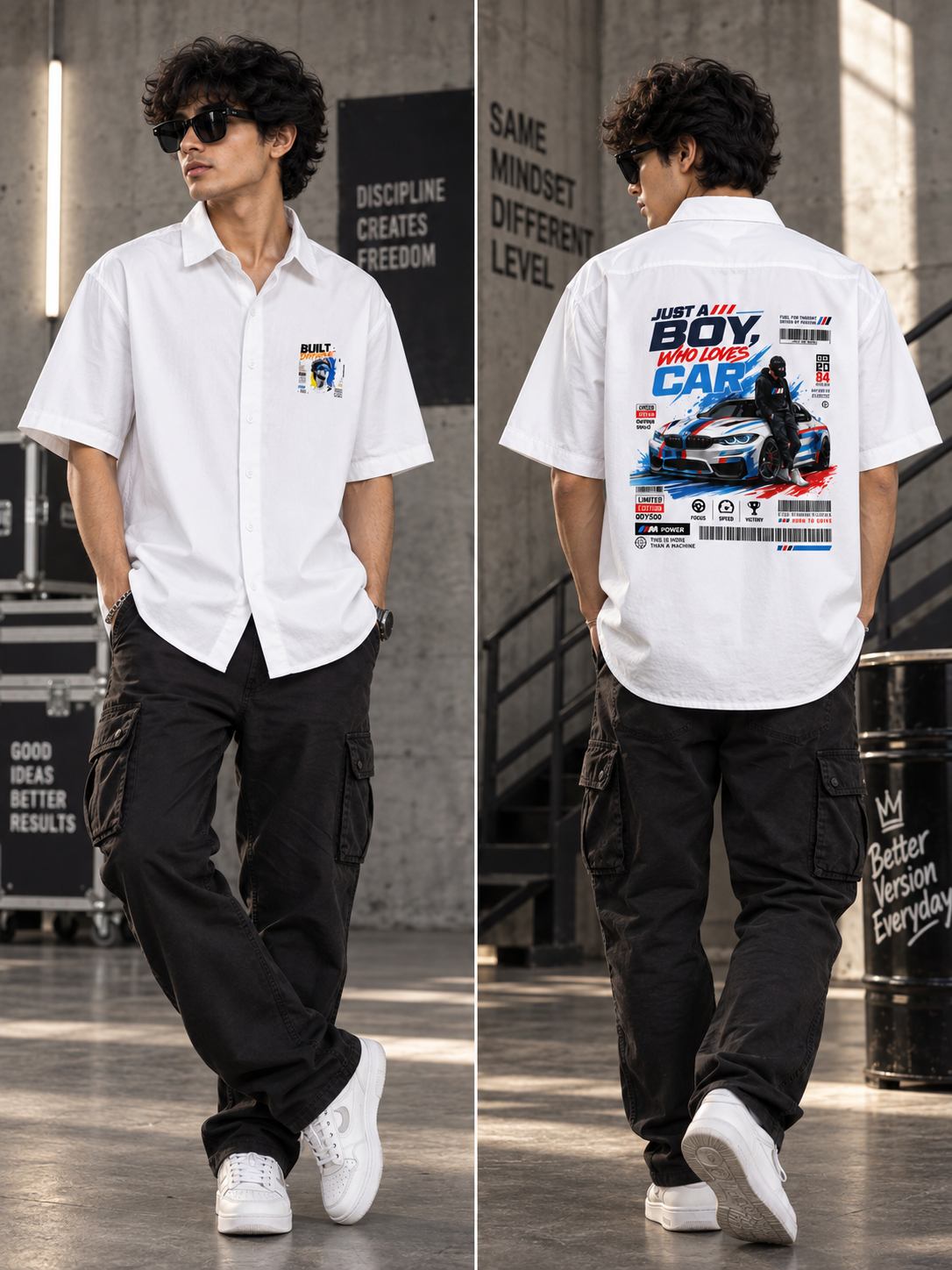 Built Different – Car Lover Unisex Oversized Shirt