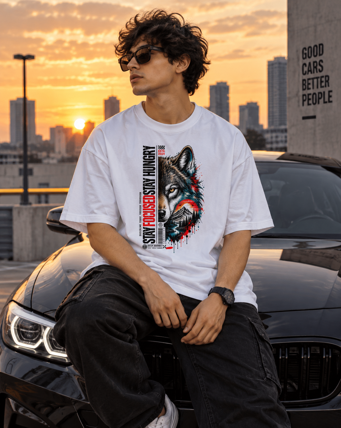 Stay Focus Terry Oversized Tee