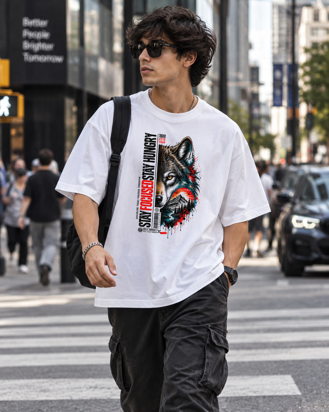 Stay Focus Terry Oversized Tee