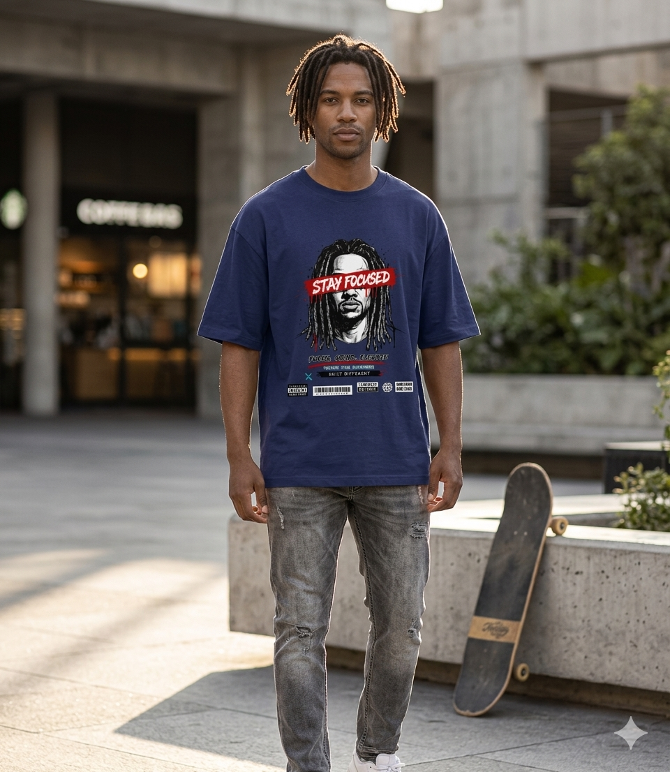 Stay Focused Unisex Oversized Classic T-Shirt