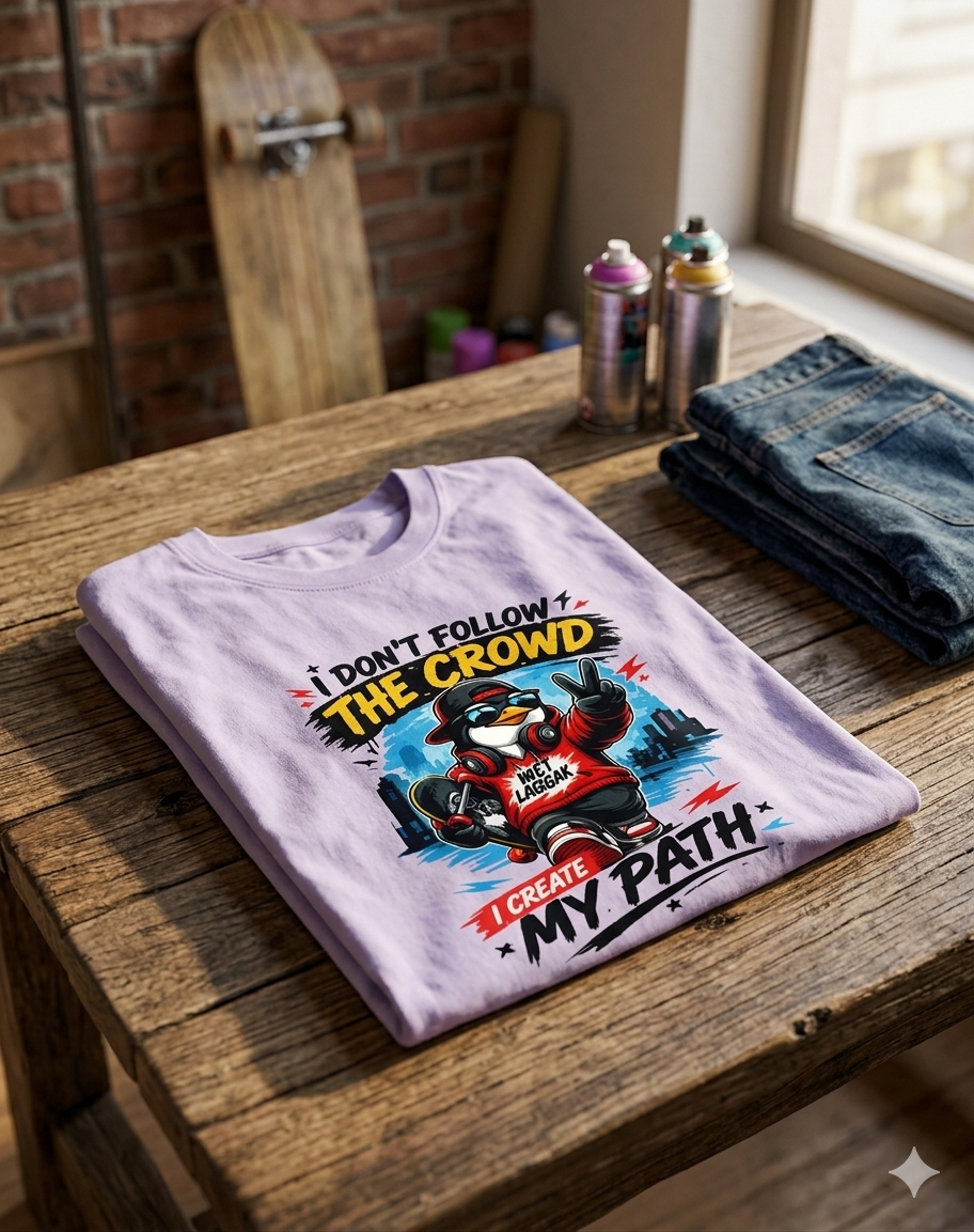 I Don't Follow The Crowd – I Create My Path Unisex Oversized Classic T-Shirt