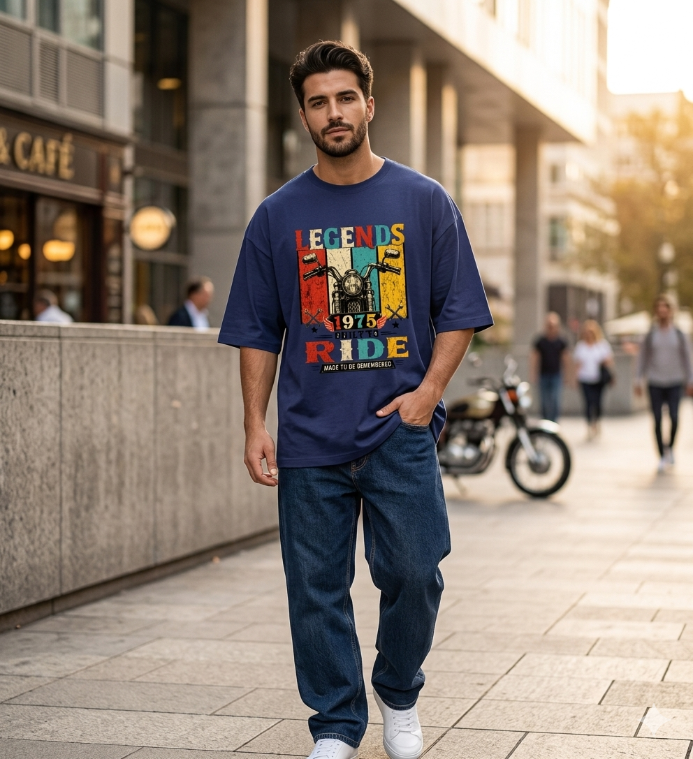 Legend — Built To Ride Bike Unisex Oversized Classic T-Shirt