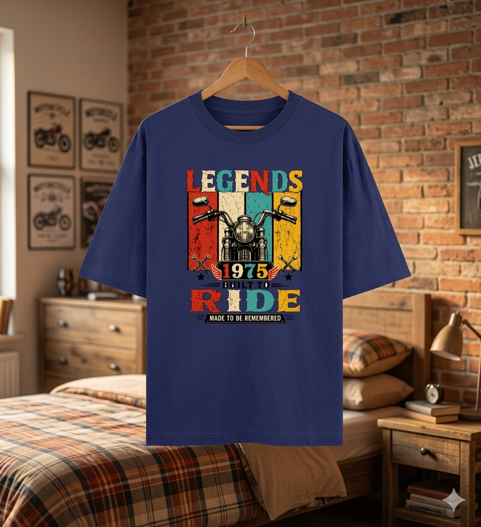 Legend — Built To Ride Bike Unisex Oversized Classic T-Shirt