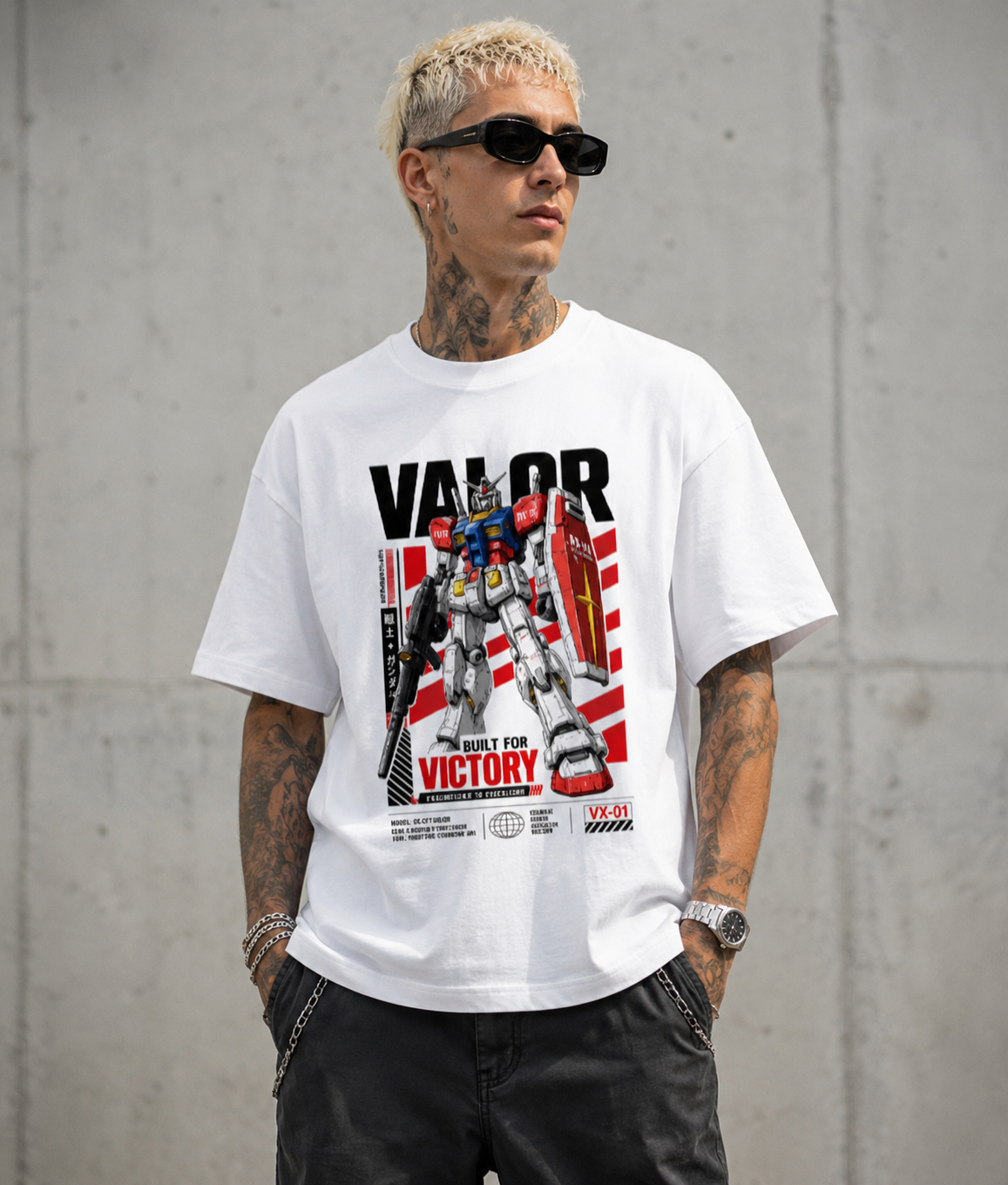 Valor Built For Victory Unisex Oversized Classic T-Shirt